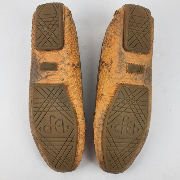 Donald J Pliner Mystic Beaded Flats Snakeskin Embellished Loafers Size 10M - Picture 8 of 11